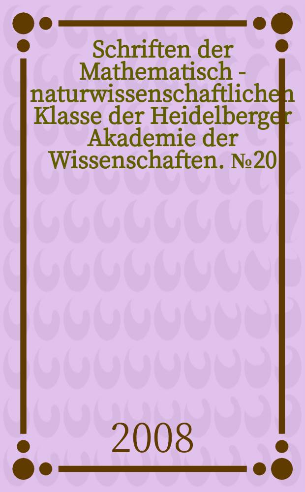 Schriften der Mathematisch - naturwissenschaftlichen Klasse der Heidelberger Akademie der Wissenschaften. № 20 : Der Einbruch der Naturwissenschaft in die Medizin = Вторжение естествознания в медицину.