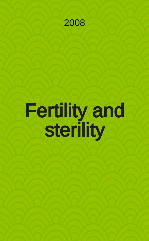 Fertility and sterility : A journal devoted to the clinical aspects of infertility Offic. journal of the American soc. for the study of sterility. Vol. 90, № 5