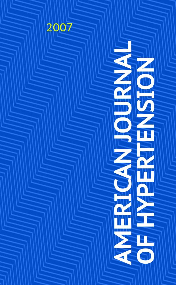 American journal of hypertension : J. of the Amer. soc. of hypertension. Vol. 20, № 5