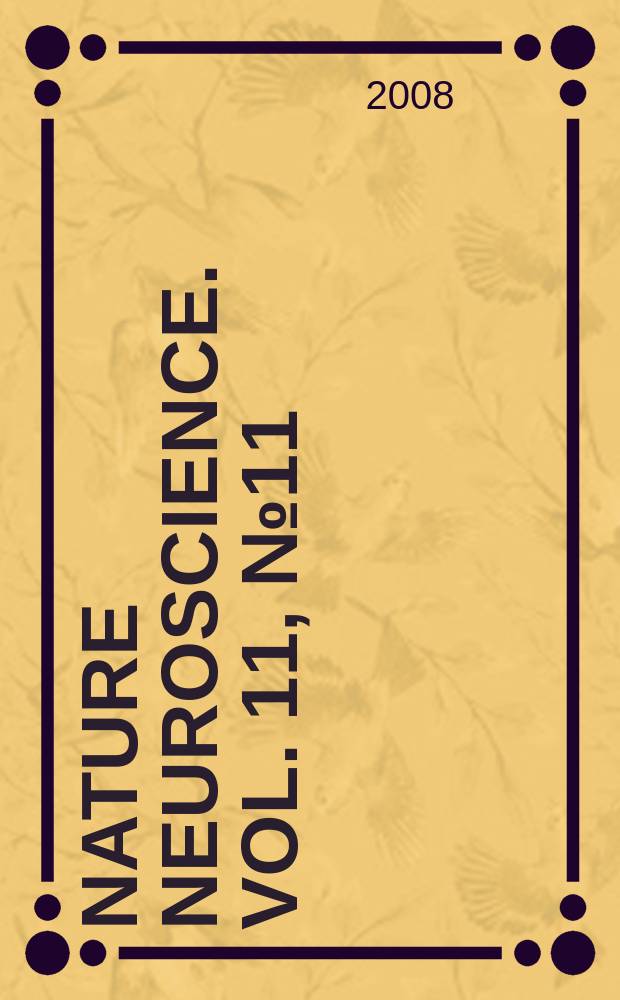 Nature Neuroscience. Vol. 11, № 11
