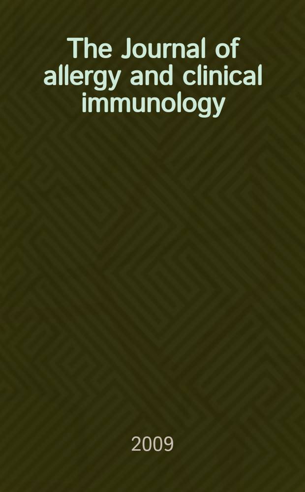 The Journal of allergy and clinical immunology : Including "Allergy abstracts" Offic. organ of Amer. acad. of allergy. 2009 к vol. 123, № 6, suppl. : Work group report : oral food challenge testing = Доклад рабочей группы: оральное пищевое провокационное тестирование
