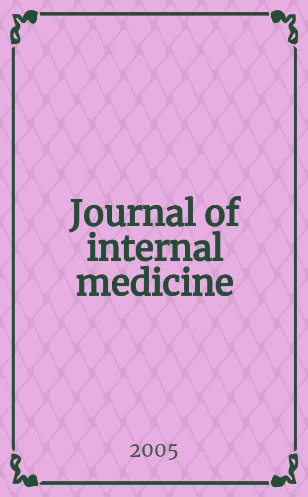 Journal of internal medicine : Formerly Acta medica Scandinavica. Vol. 257, № 2