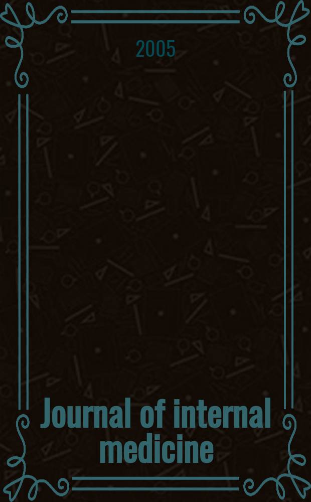 Journal of internal medicine : Formerly Acta medica Scandinavica. Vol. 258, № 3