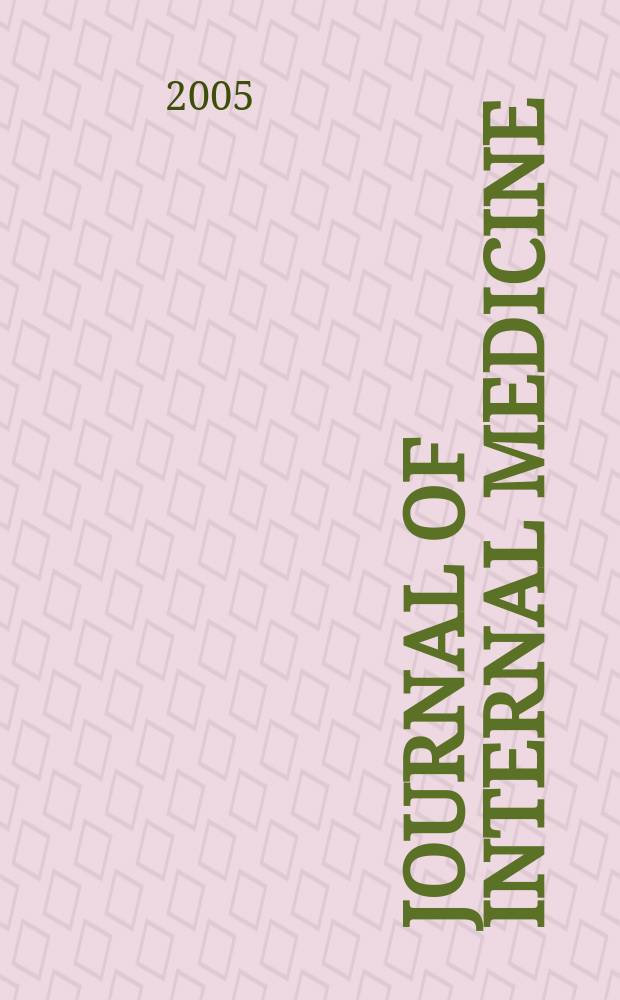 Journal of internal medicine : Formerly Acta medica Scandinavica. Vol. 258, № 4