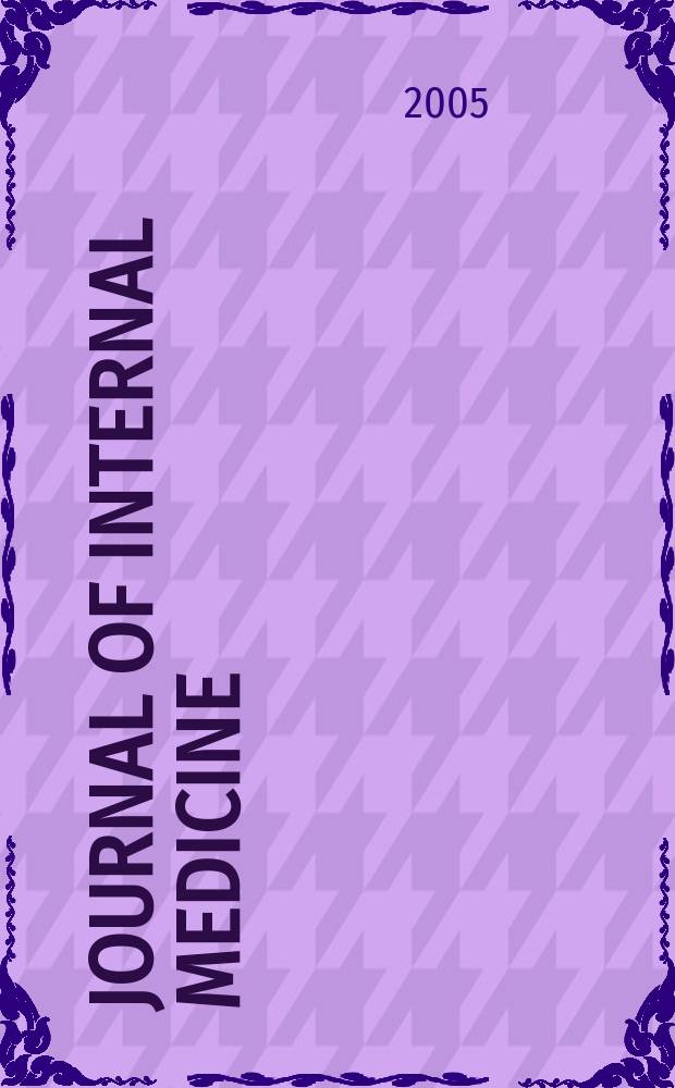 Journal of internal medicine : Formerly Acta medica Scandinavica. Vol. 258, № 5