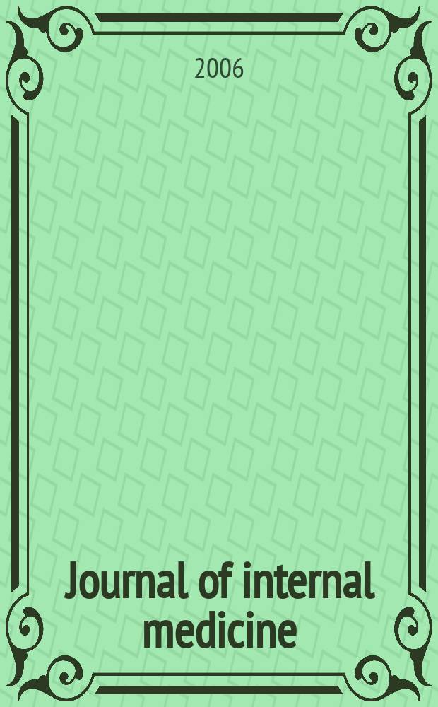 Journal of internal medicine : Formerly Acta medica Scandinavica. Vol. 259, № 5
