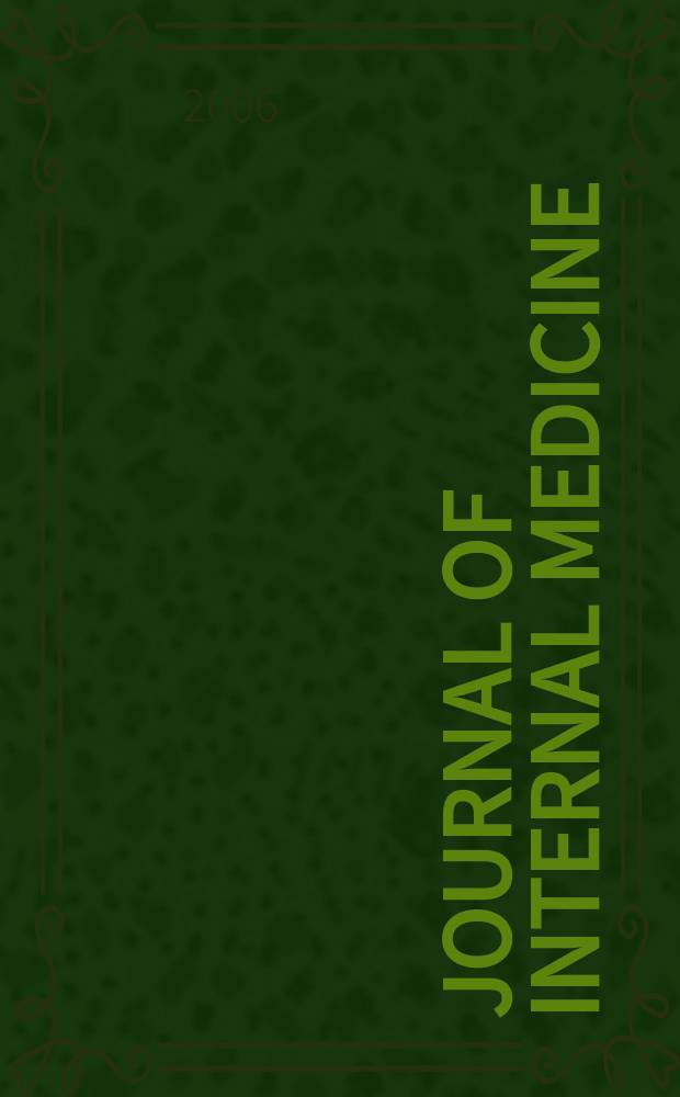 Journal of internal medicine : Formerly Acta medica Scandinavica. Vol. 259, № 6