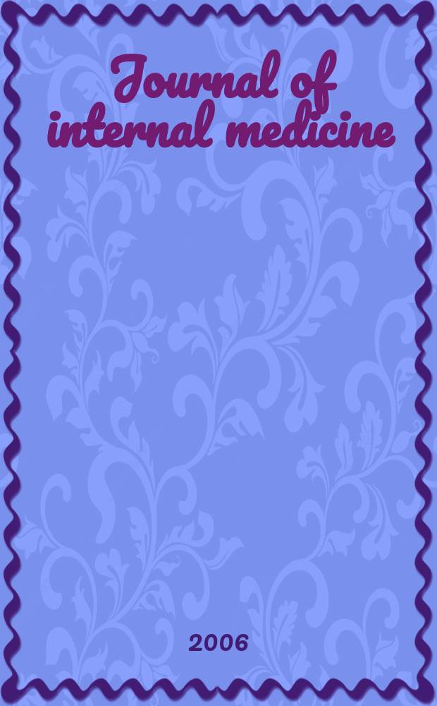 Journal of internal medicine : Formerly Acta medica Scandinavica. Vol. 260, № 3