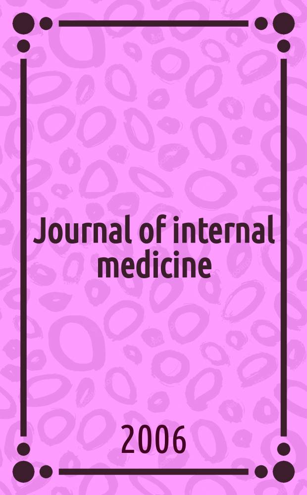 Journal of internal medicine : Formerly Acta medica Scandinavica. Vol. 260, № 5