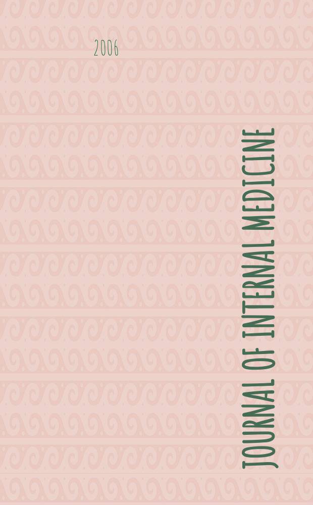 Journal of internal medicine : Formerly Acta medica Scandinavica. Vol. 260, № 6