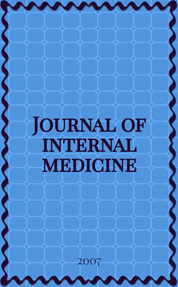 Journal of internal medicine : Formerly Acta medica Scandinavica. Vol. 261, № 1