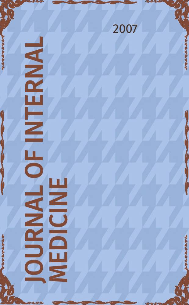 Journal of internal medicine : Formerly Acta medica Scandinavica. Vol. 261, № 4