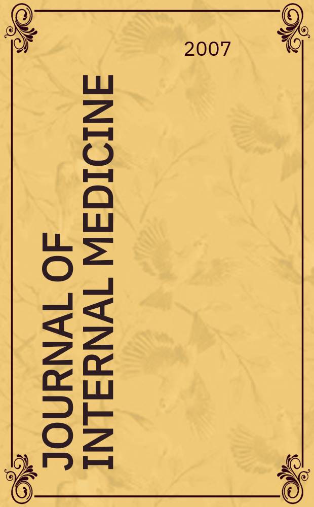 Journal of internal medicine : Formerly Acta medica Scandinavica. Vol. 262, № 3
