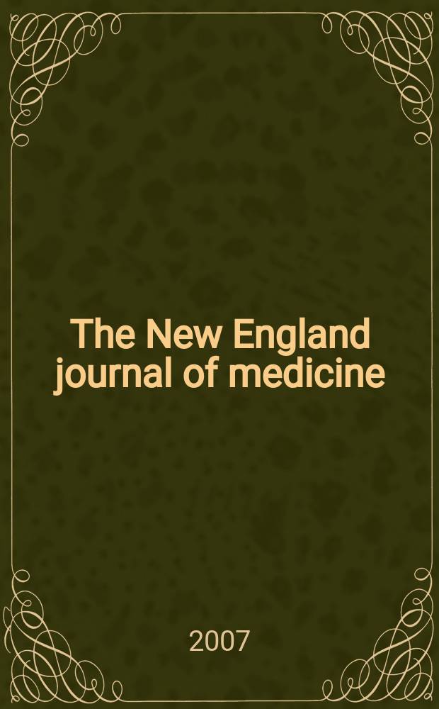 The New England journal of medicine : Formerly the Boston medical a. surgical journal. Vol. 357, № 10