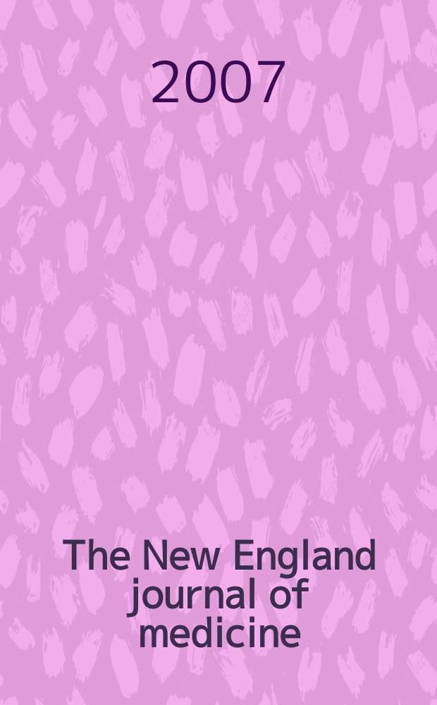 The New England journal of medicine : Formerly the Boston medical a. surgical journal. Vol. 357, № 15