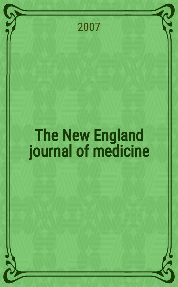 The New England journal of medicine : Formerly the Boston medical a. surgical journal. Vol. 357, № 21