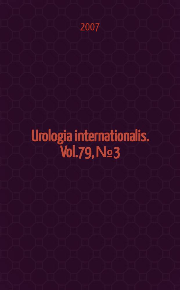 Urologia internationalis. Vol.79, № 3