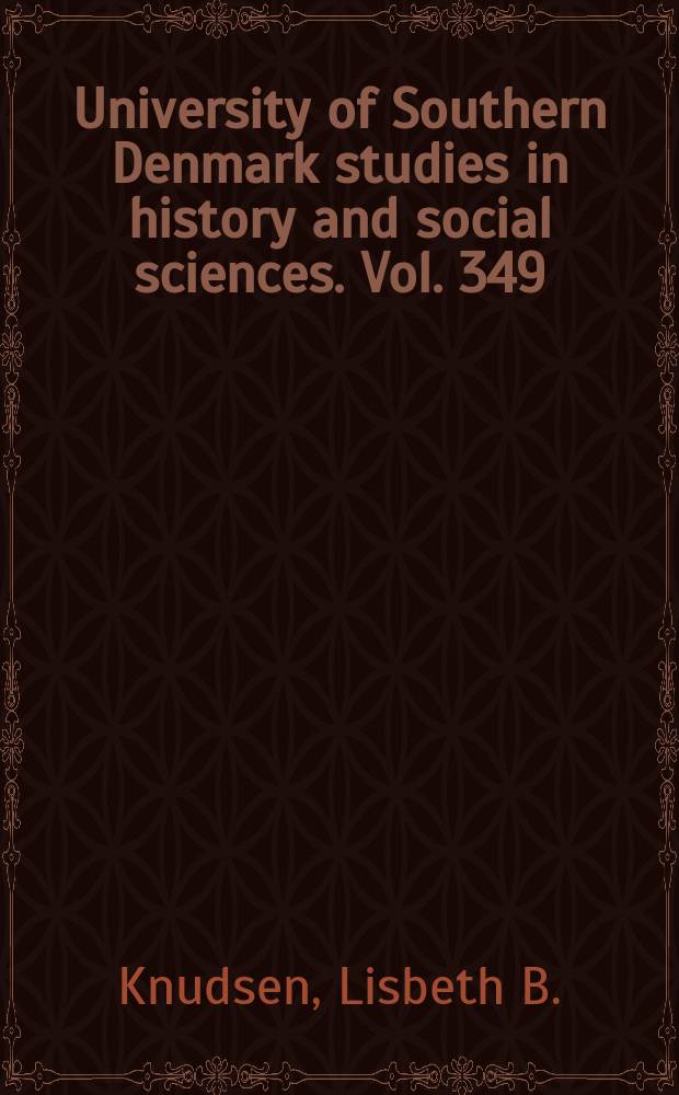 University of Southern Denmark studies in history and social sciences. Vol. 349 : Introduktion til demografisk metode = Введение в демографический метод