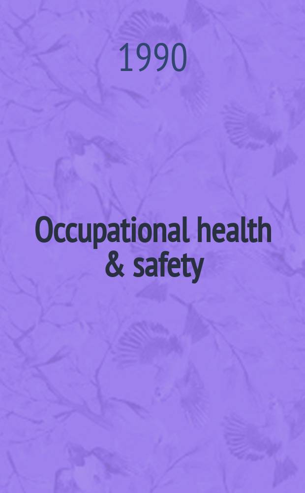 Occupational health & safety : The international journal of occupational health & safety formerly Industrial medicine & surgery. Vol.59, № 9[1]