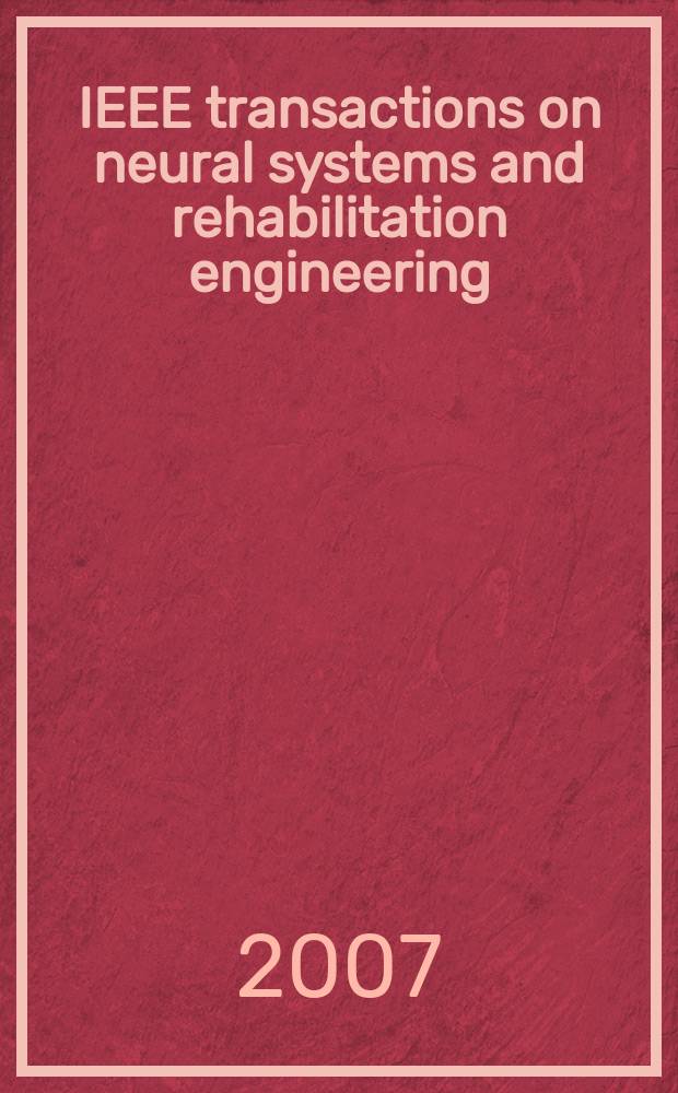 IEEE transactions on neural systems and rehabilitation engineering : A publ. of the IEEE Engineering in medicine a. biology soc. Vol. 15, № 2