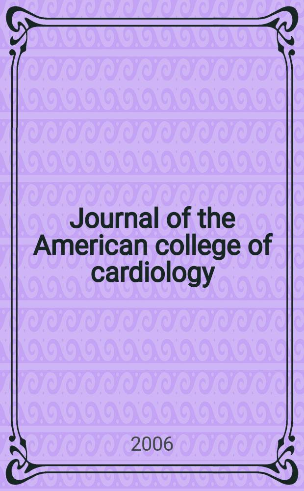 Journal of the American college of cardiology : JACC. Vol. 48, № 3