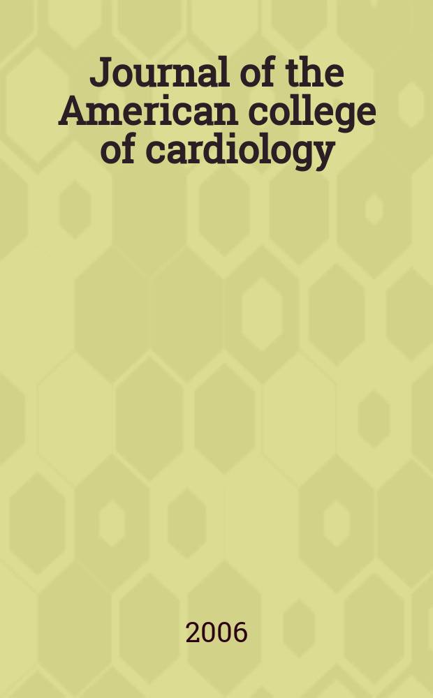 Journal of the American college of cardiology : JACC. Vol. 48, № 11