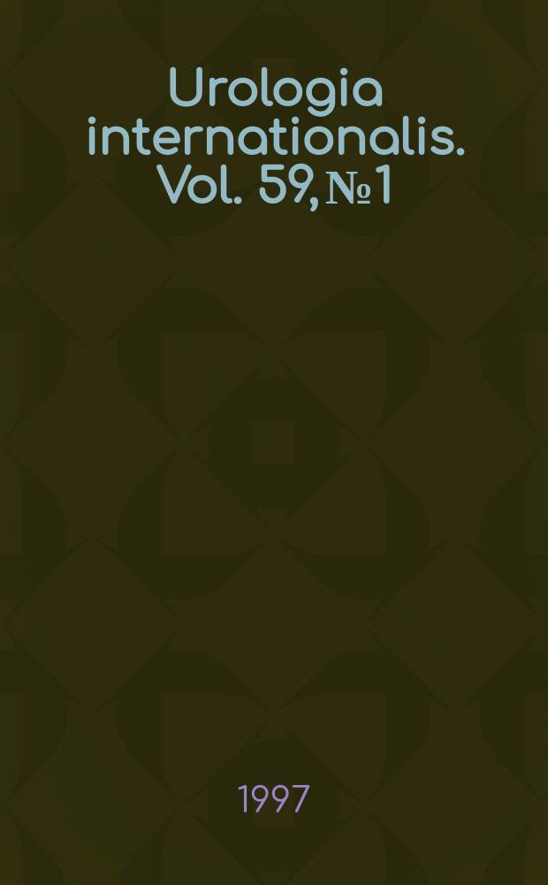 Urologia internationalis. Vol. 59, № 1