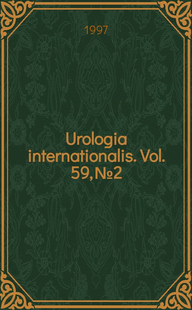Urologia internationalis. Vol. 59, № 2