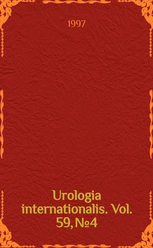 Urologia internationalis. Vol. 59, № 4