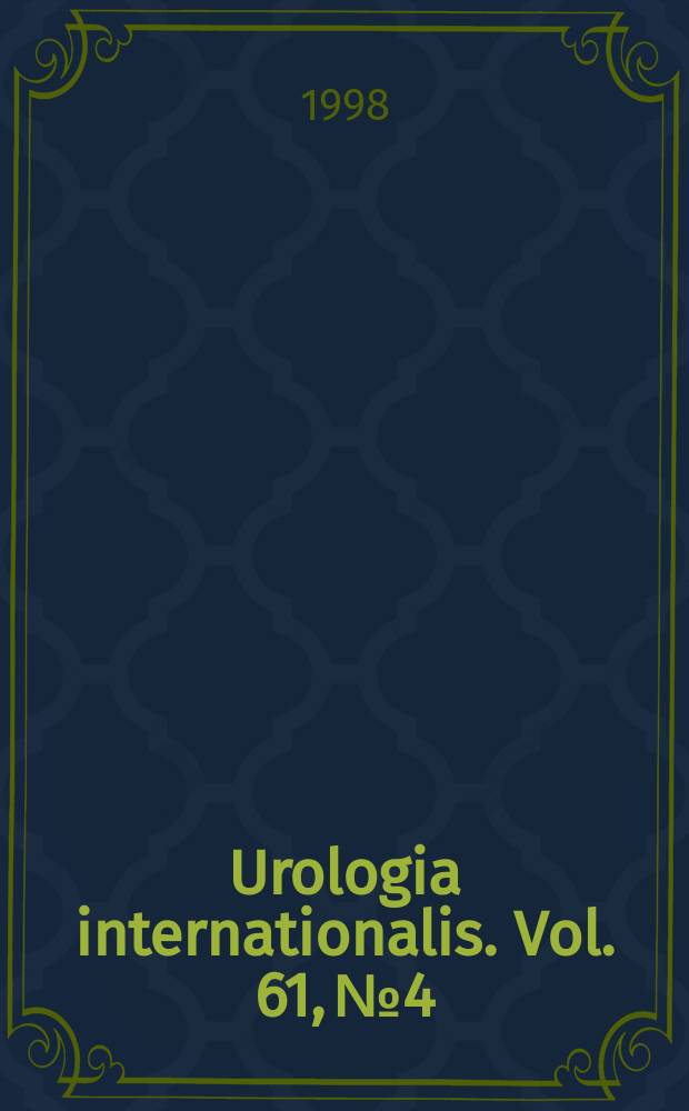 Urologia internationalis. Vol. 61, № 4