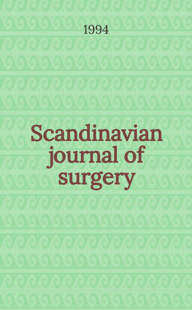 Scandinavian journal of surgery : SJS Offic. organ for the Finn. surgical soc. a. the Scand. surgical soc. Vol. 83, № 1