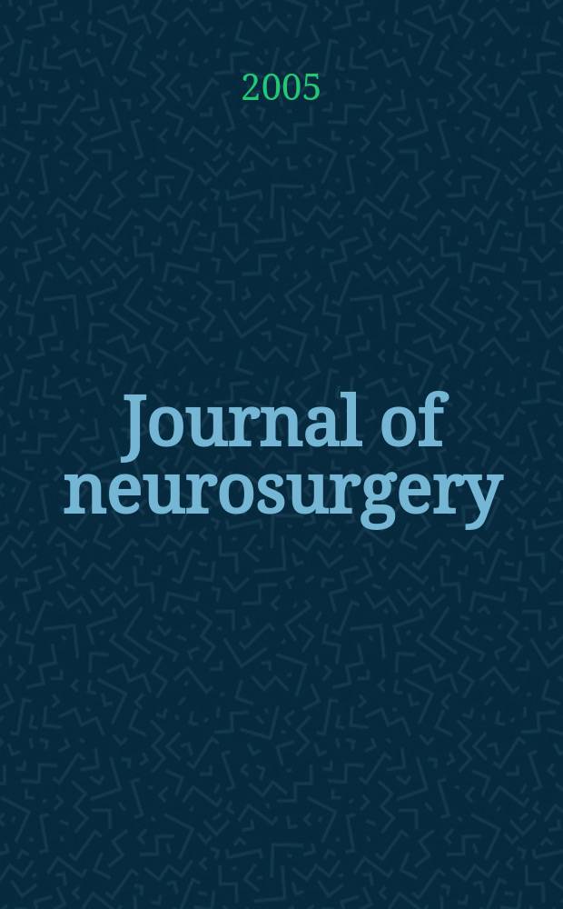 Journal of neurosurgery: Spine : A suppl. to the Journal of neurosurgery. Vol. 2, № 4