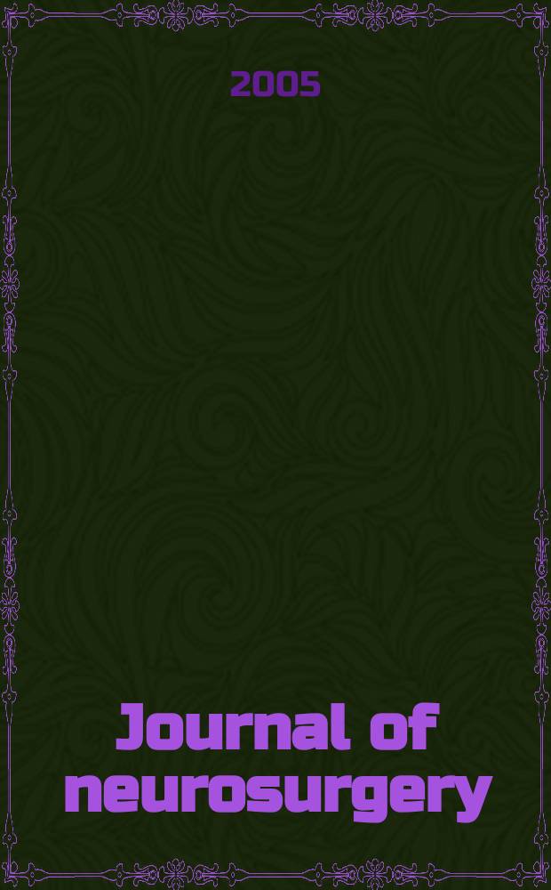 Journal of neurosurgery: Spine : A suppl. to the Journal of neurosurgery. Vol. 3, № 2