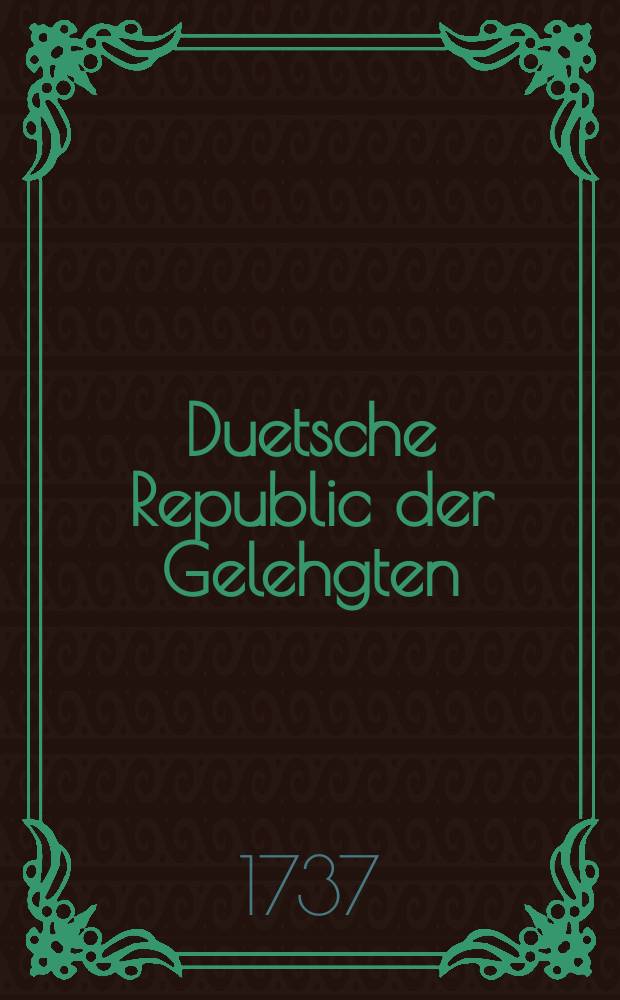 Duetsche Republic der Gelehgten