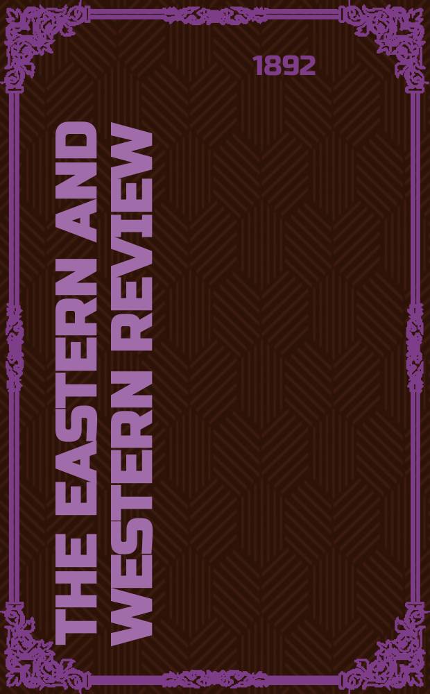 The Eastern and western review