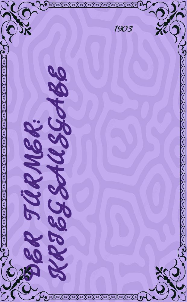 Der Türmer : Kriegsausgabe