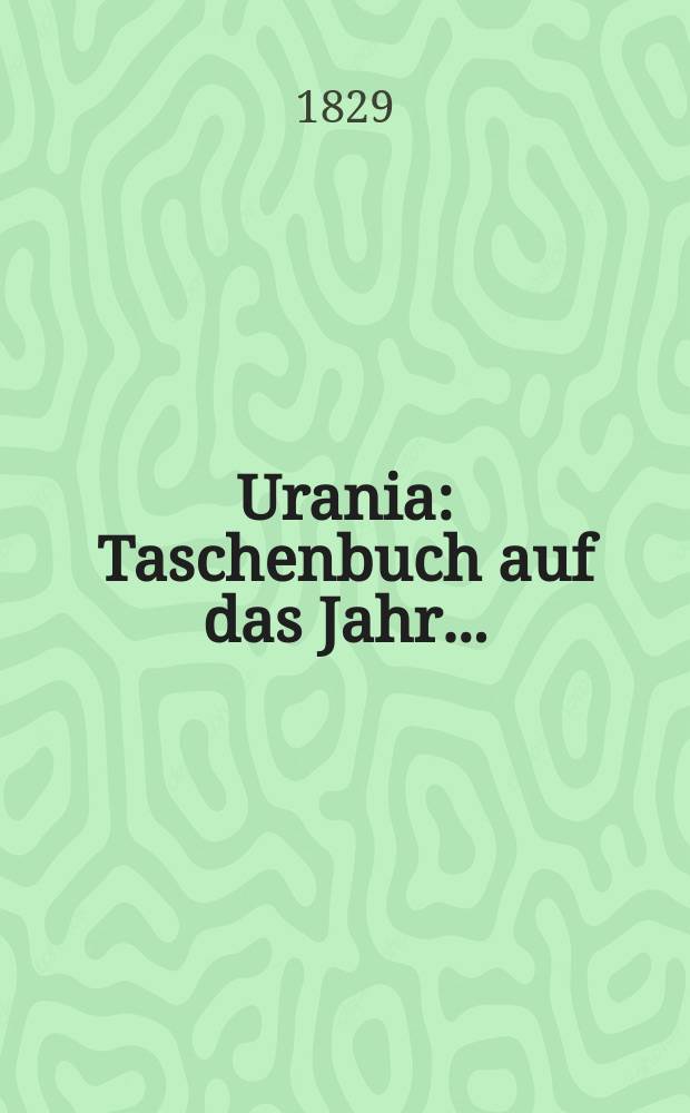Urania : Taschenbuch auf das Jahr ..