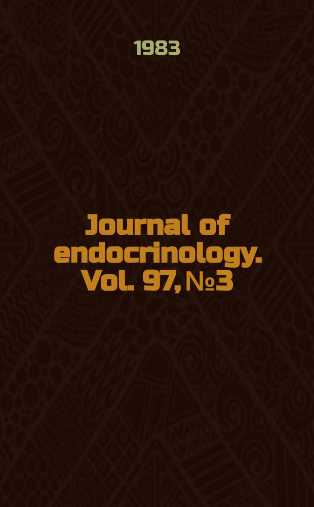 Journal of endocrinology. Vol. 97, № 3