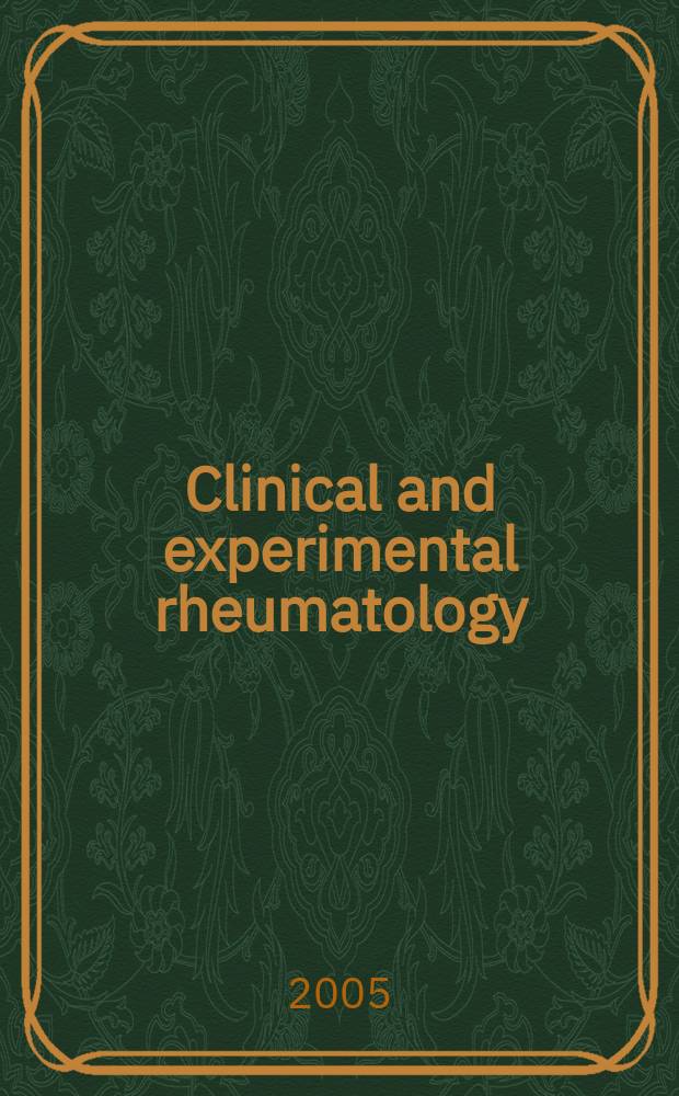 Clinical and experimental rheumatology : An Intern. j. of rheumatic a. connective tissue diseases. Vol. 23, № 3