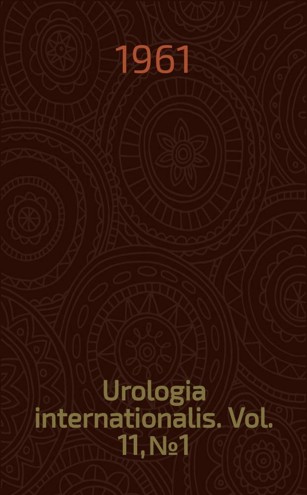 Urologia internationalis. Vol. 11, № 1/2