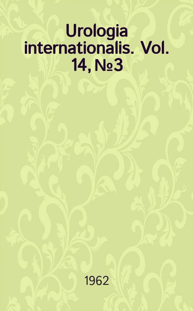 Urologia internationalis. Vol. 14, № 3