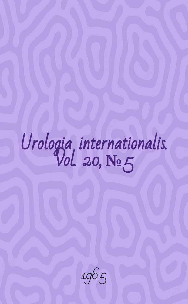 Urologia internationalis. Vol. 20, № 5