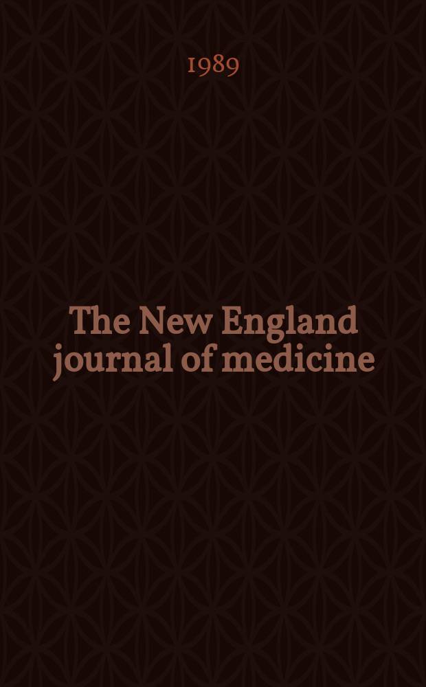 The New England journal of medicine : Formerly the Boston medical a. surgical journal. Vol. 321, № 19