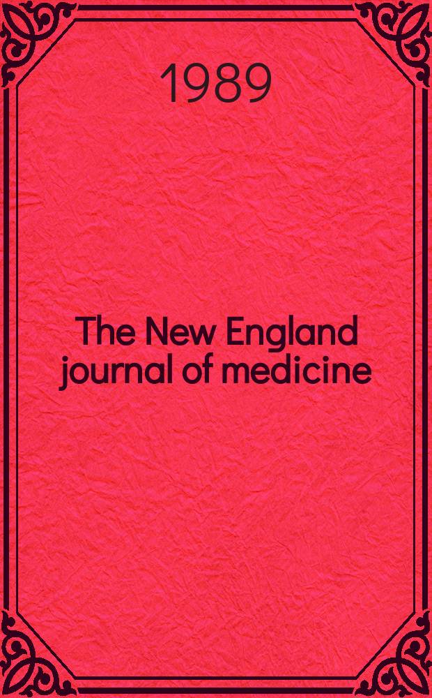 The New England journal of medicine : Formerly the Boston medical a. surgical journal. Vol. 321, № 23