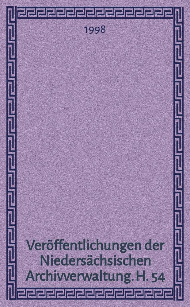 Veröffentlichungen der Niedersächsischen Archivverwaltung. H. 54 : Braunschweigische Fürsten in Russland in der ersten Hälfte des 18. Jahrhunderts