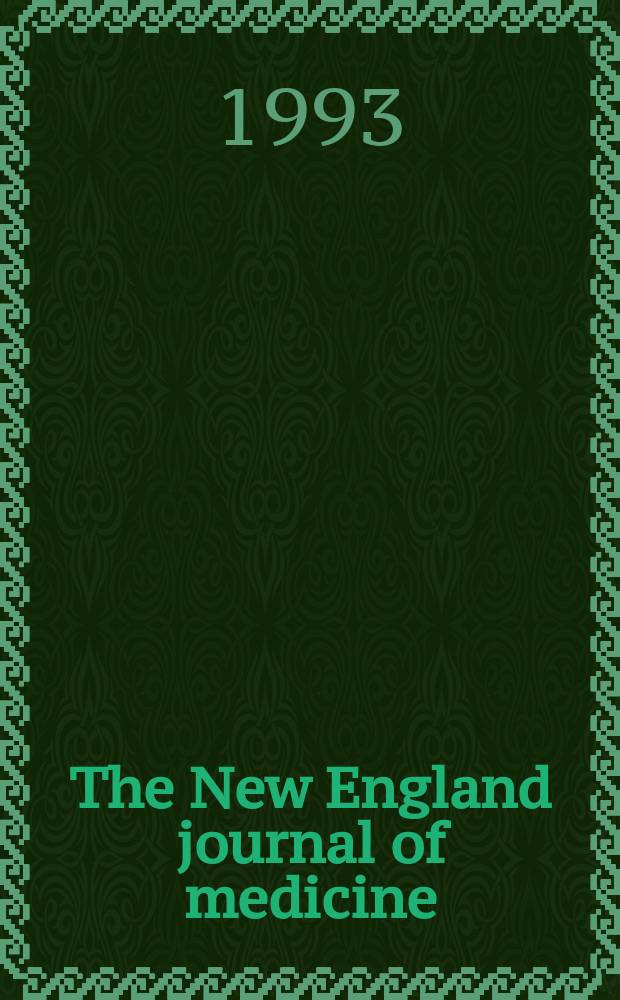 The New England journal of medicine : Formerly the Boston medical a. surgical journal. Vol. 329, указатель