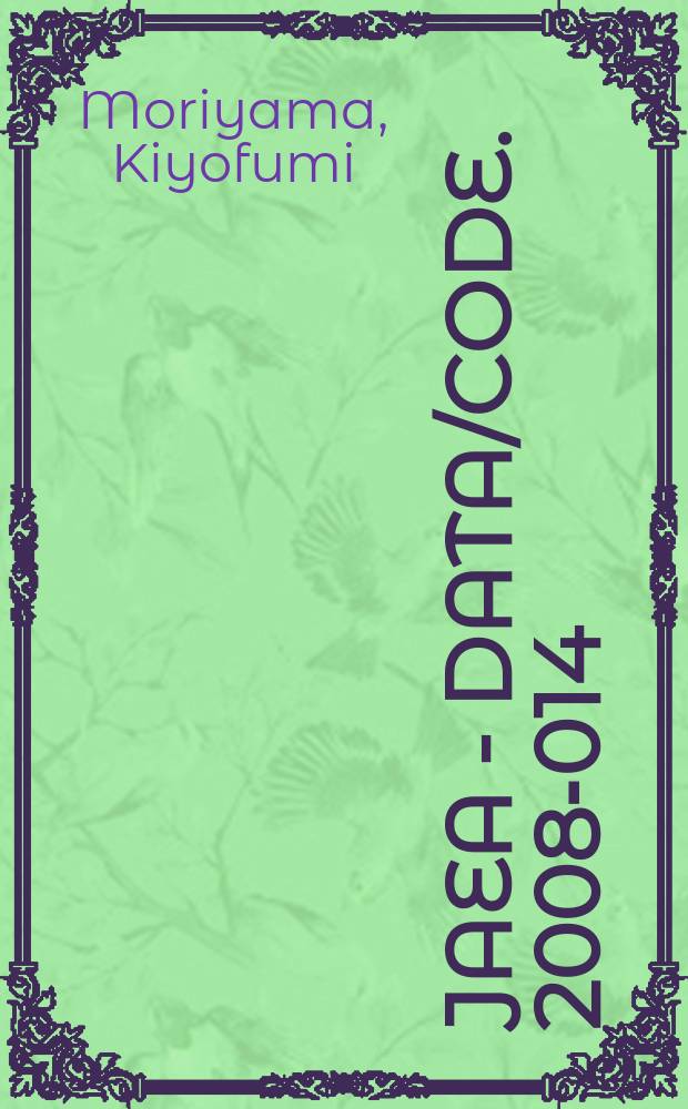 JAEA - Data/code. 2008-014 : Steam explosion simulation code JASMINE v.3 user's guide