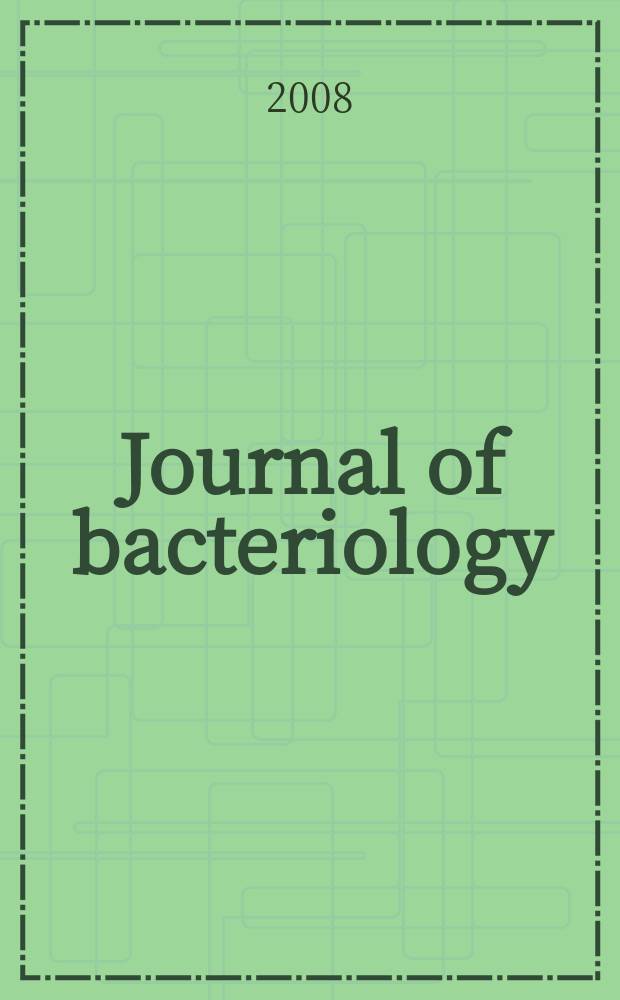 Journal of bacteriology : Offic. organ of the Soc. of Amer. bacteriologists. Vol. 190, № 22