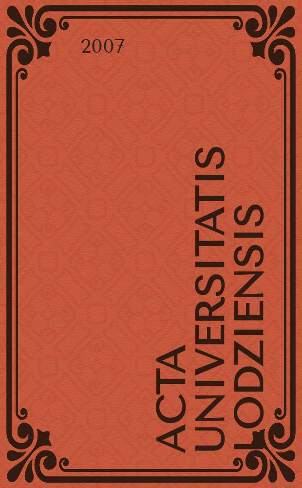 Acta Universitatis Lodziensis : Methods of multivariate statistical analysis and their applications = Статистические методы, анализ и исследования