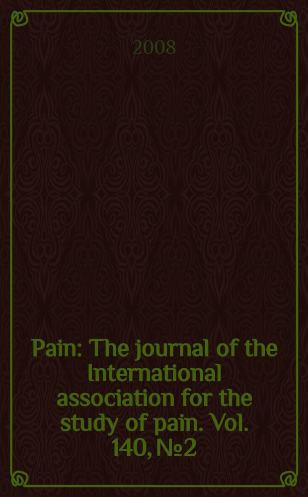 Pain : The journal of the International association for the study of pain. Vol. 140, № 2